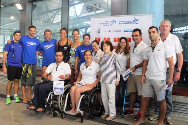 השחיינים האולימפיים הגיעו לחנוכת הבריכה בבית הלוחם תל אביב