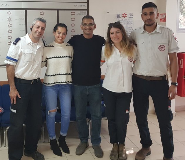 רפאל חדד בא להוקיר תודה לחובשים והפרמדיקים של מד"א שהצילו את חייו