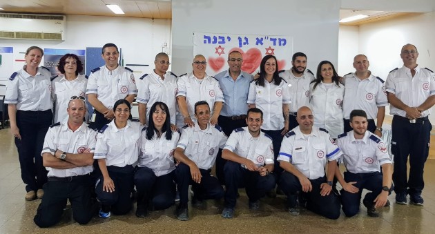 סיום קורס חובשים מתנדבים בתחנת מד"א בגן יבנה