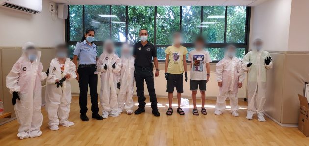 משטרת ישראל בפעילות בקייטנה לילדים עם צרכים מיוחדים